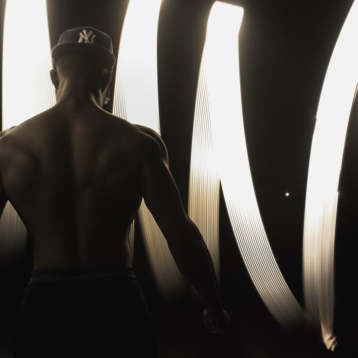 Professional gym with weight equipment