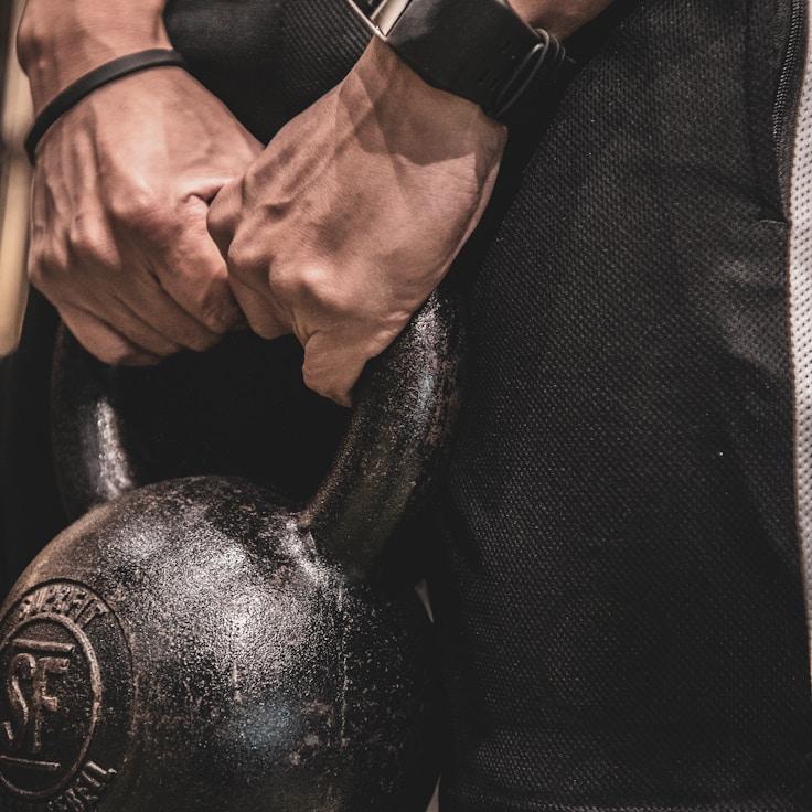 Professional gym interior with weight equipment